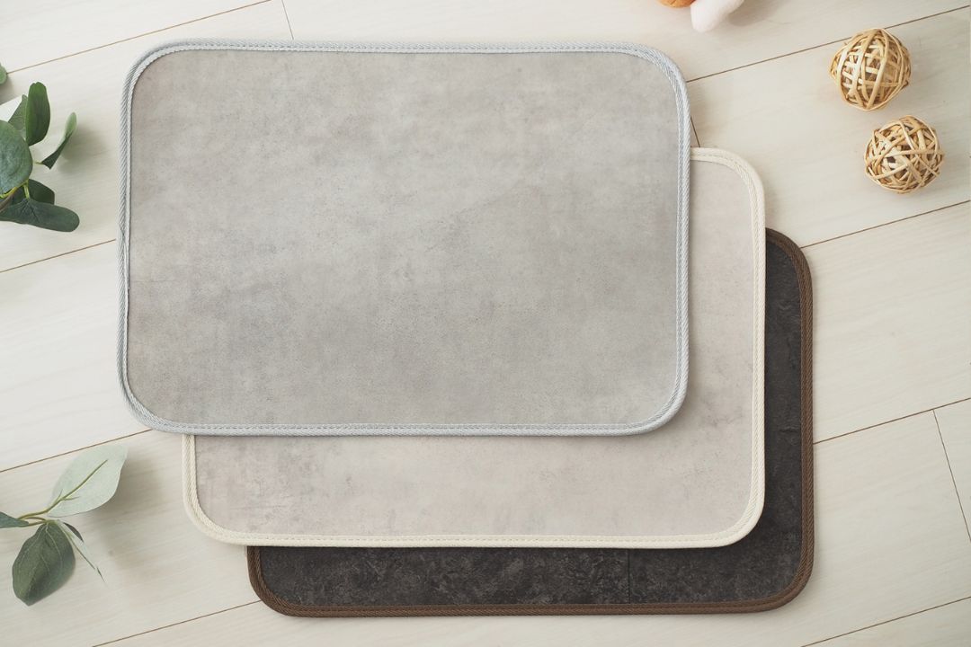 ラグリエのペット用食事マットmogmog インダストリアル柄セット