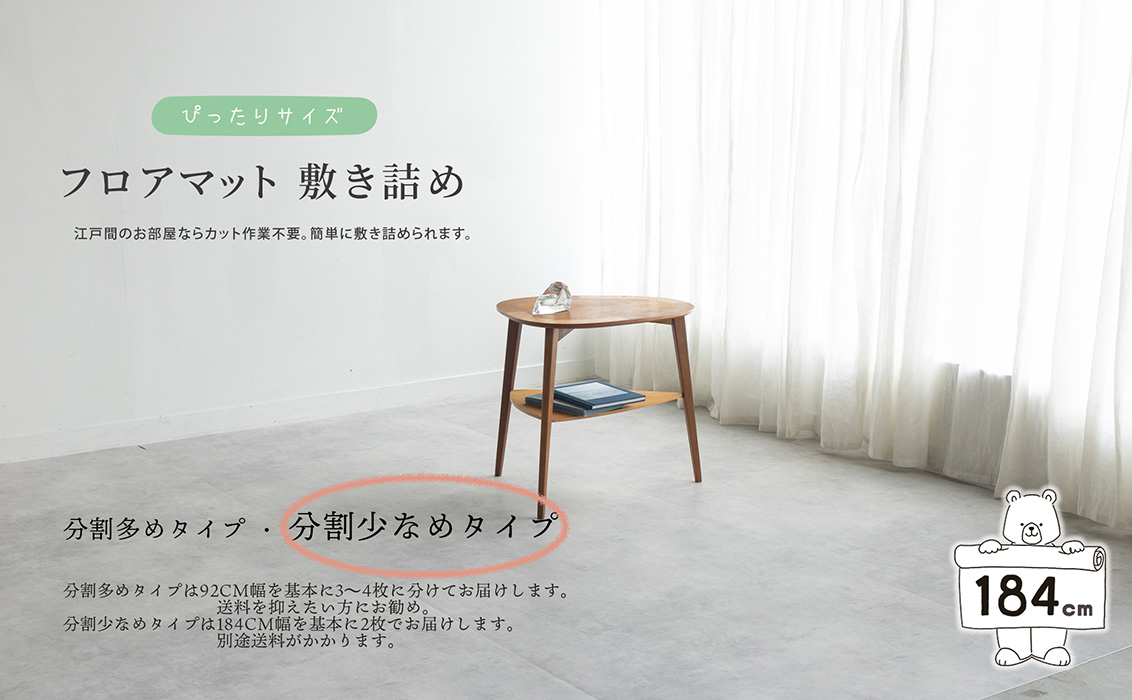 フロアマット敷き詰め 江戸間 分割少なめタイプ