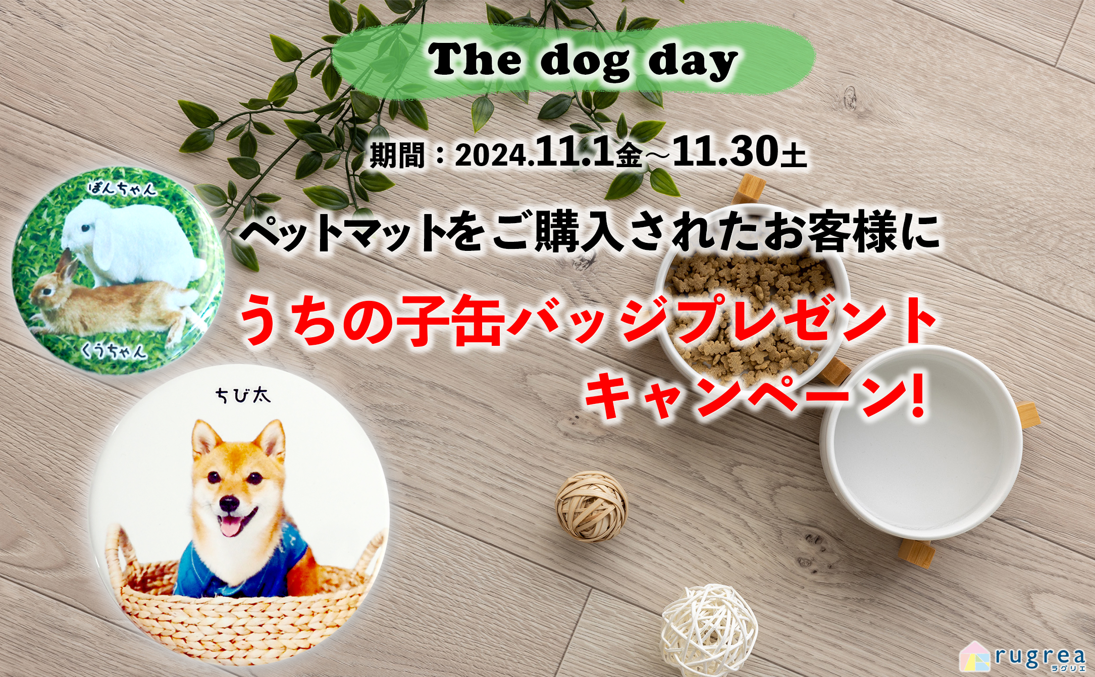 The dog day うちの子 缶バッチプレゼントキャンペーン